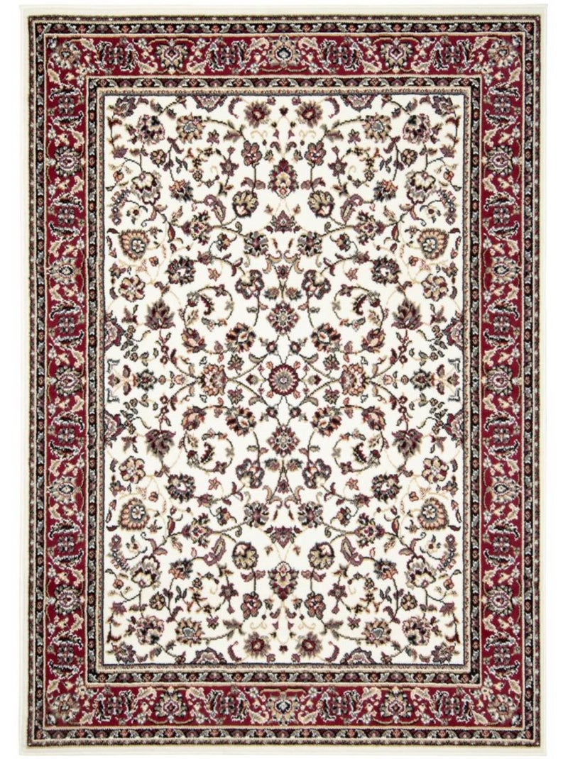 Tapis oriental tissé motif ancestral lyn1 nomed Ecru - Kiabi