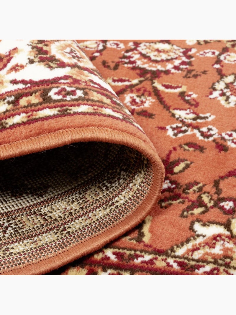Tapis oriental tissé motif ancestral lyn1 nomed Orange - Kiabi
