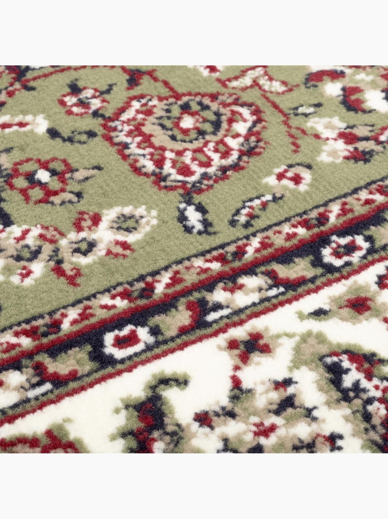 Tapis oriental tissé motif ancestral lyn1 nomed Vert - Kiabi