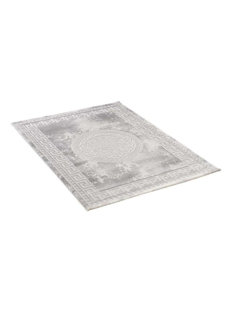 Tapis oriental tissé motif ancestral LYN7 ALAN Gris - Kiabi