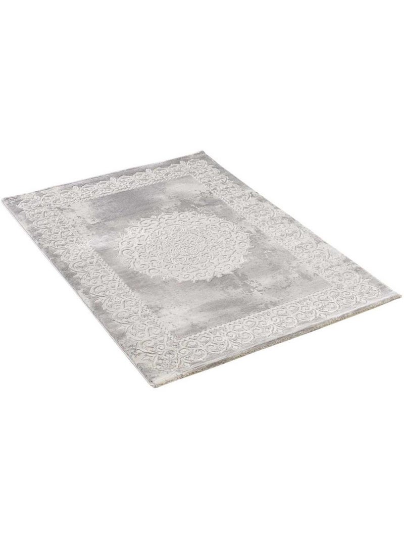 Tapis oriental tissé motif ancestral LYN7 BALROD Gris - Kiabi