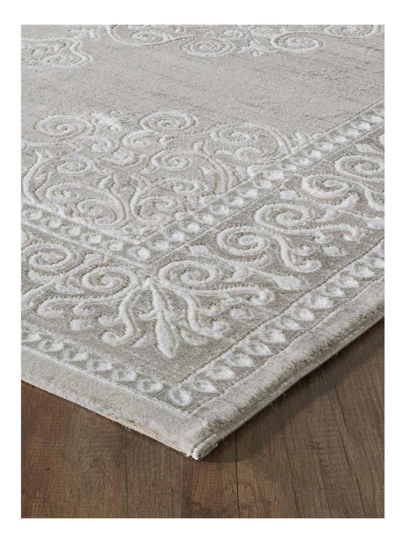Tapis oriental tissé motif ancestral LYN7 MIRALI Beige - Kiabi