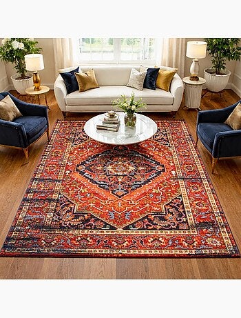 Tapis oriental tissé motif ancestral MADAL