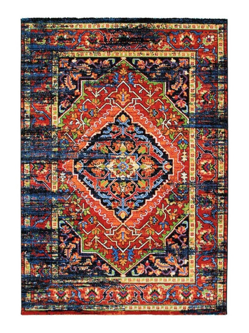 Tapis oriental tissé motif ancestral MADAL Multicolore - Kiabi