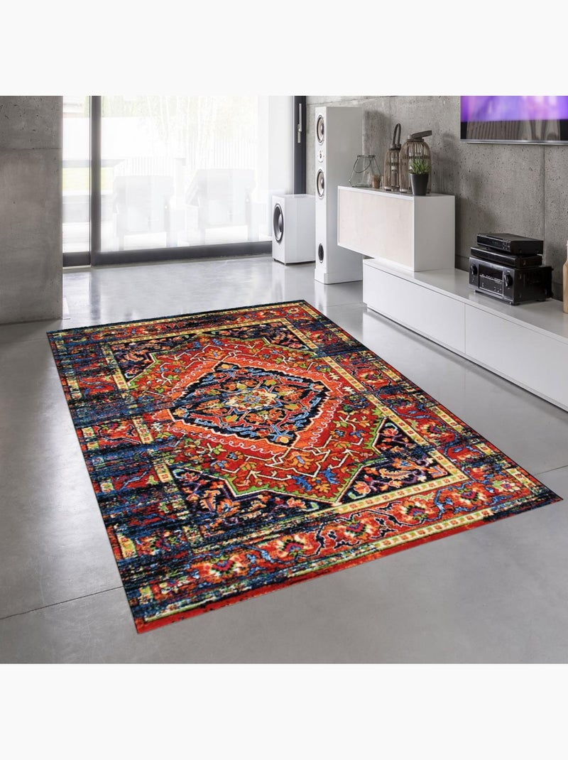 Tapis oriental tissé motif ancestral MADAL Multicolore - Kiabi