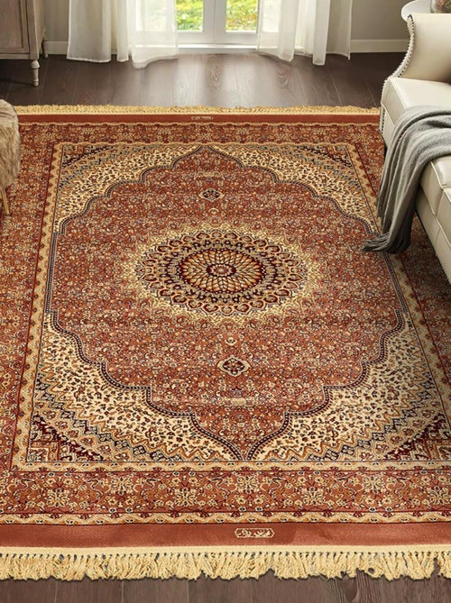 Tapis oriental tissé motif ancestral PEMBE - Kiabi