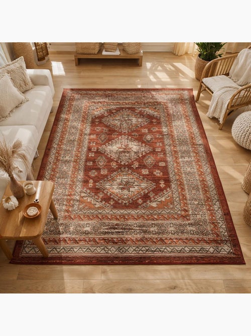 Tapis oriental tissé motif ethnique LYN1 DAZOR - Kiabi