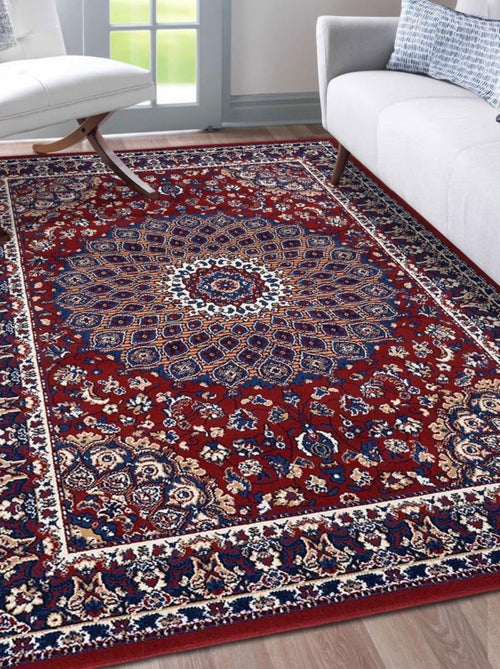 Tapis oriental tissé motif ethnique LYN1 ROSOR - Kiabi
