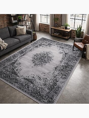 Tapis oriental tissé motif ethnique LYN1 VINTOR