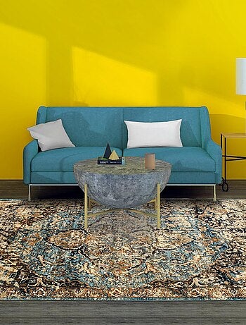 Tapis oriental tissé motif ethnique MADALLIA