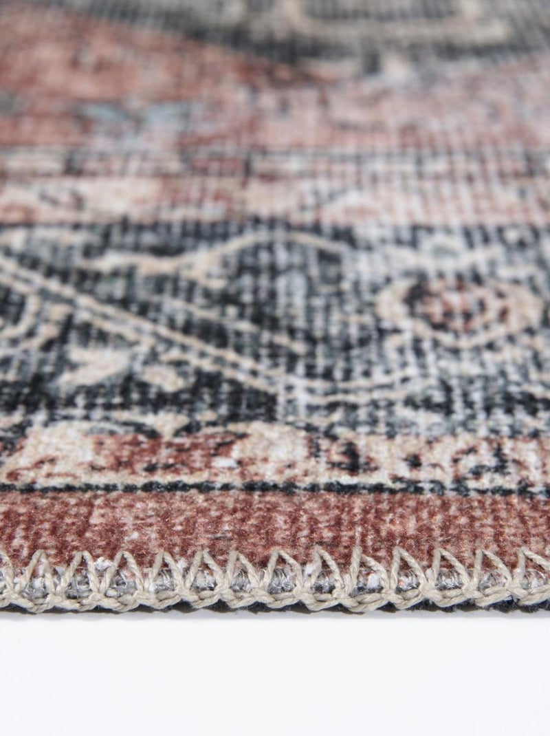 Tapis oriental tissé motif ethnique MASHAD Bleu - Kiabi