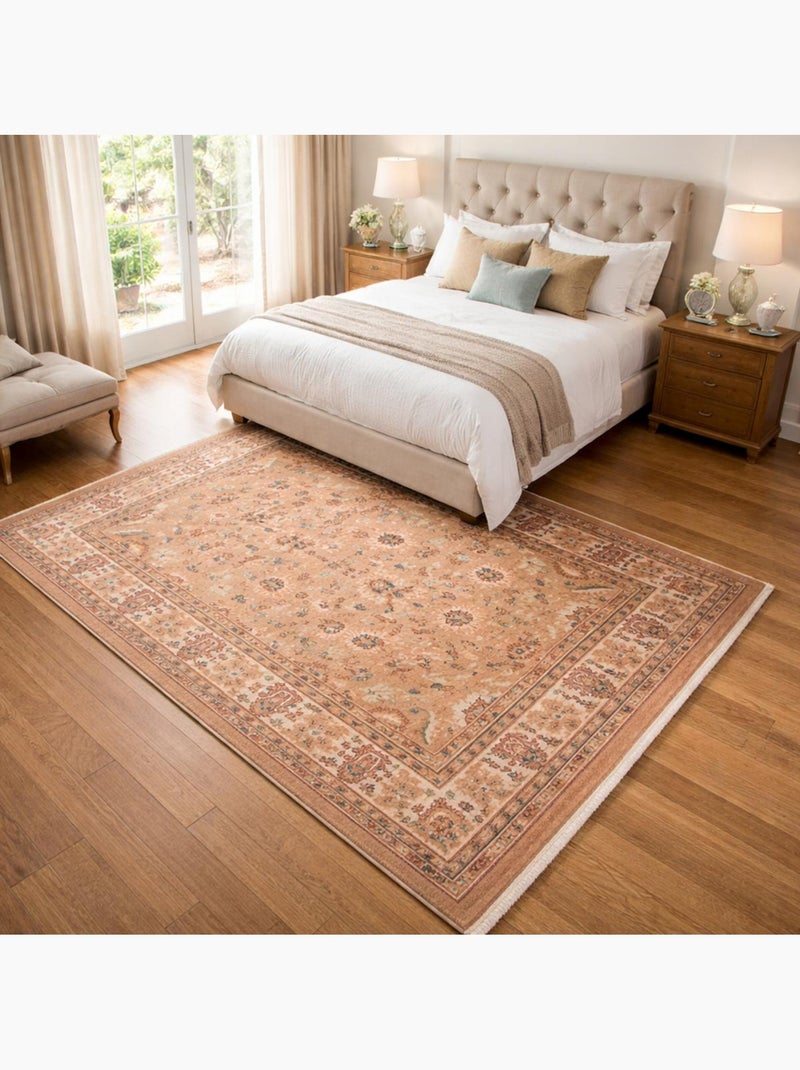 Tapis oriental tissé motif traditionnel CHOBAY AD Beige - Kiabi