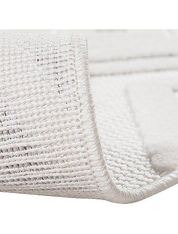 Tapis oslo beige géométrique en relief - 120x170 / beige