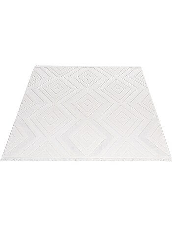 Tapis Oslo Beige Géométrique en Relief
