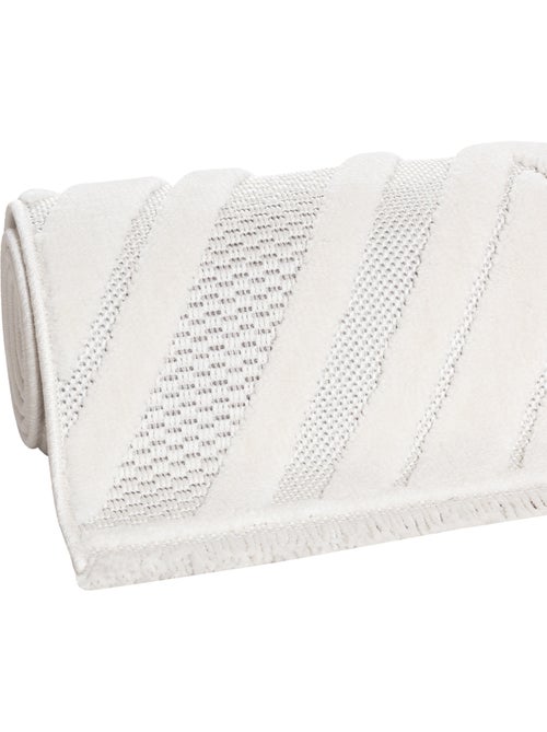 Tapis Oslo Beige Géométrique en Relief - Kiabi