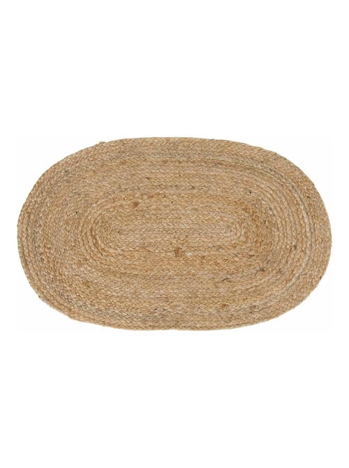 Tapis oval en jute naturel 50 x 80 cm - House Nordic - Kiabi
