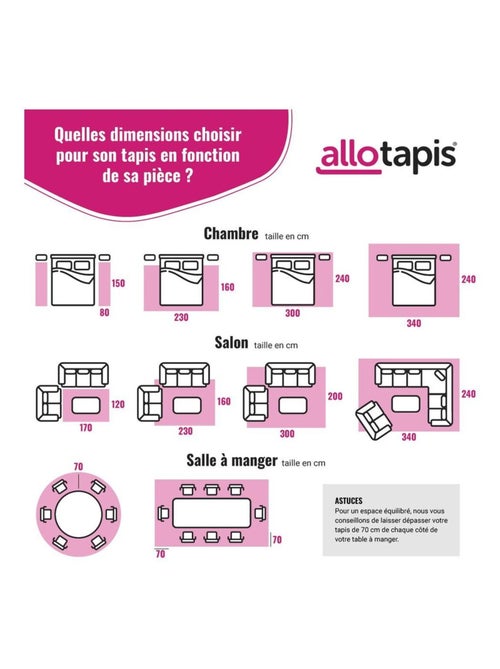 Tapis oval plat intérieur et extérieur design Tasy - Kiabi