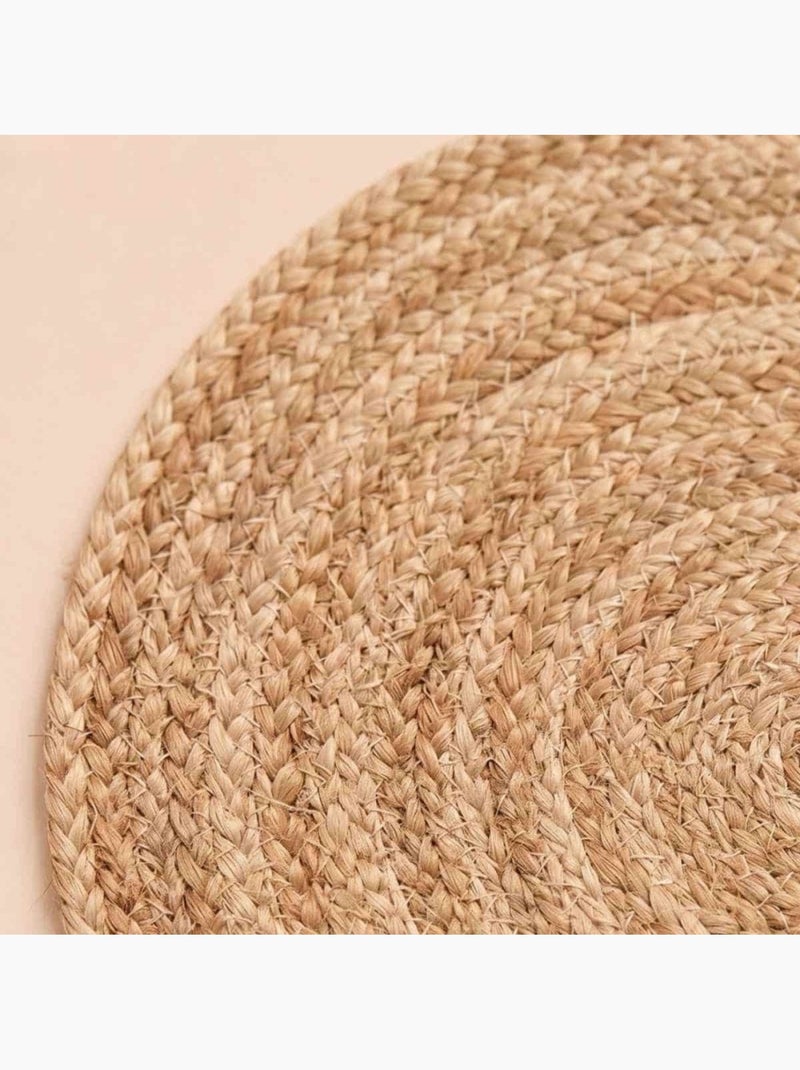 Tapis ovale en jute 120x170cm Beige - Kiabi