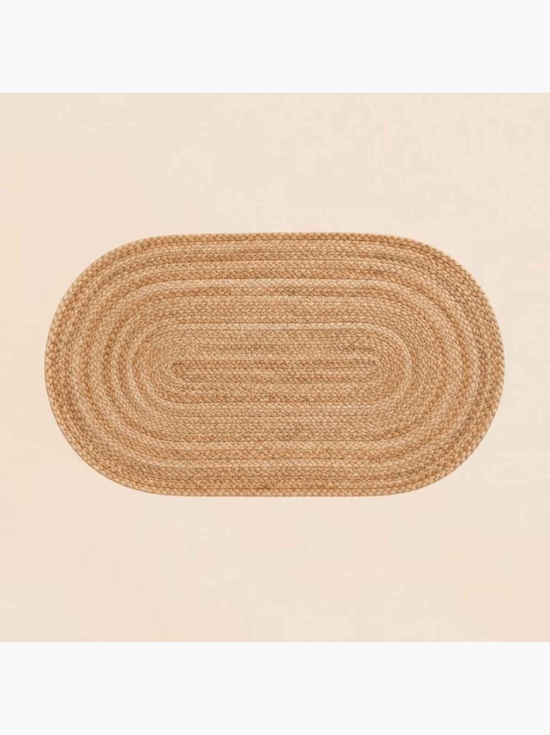 Tapis ovale en jute 120x170cm Beige - Kiabi