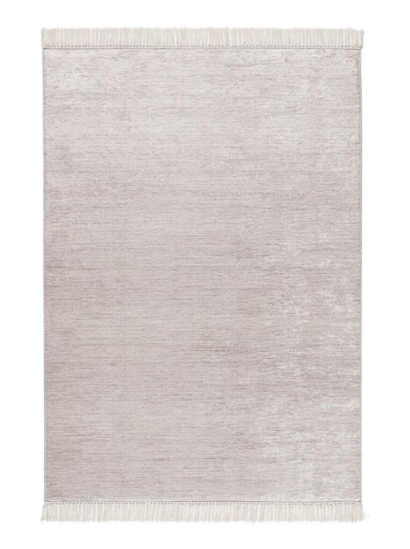 Tapis plat design lavable en machine rayé beige Louvière Beige - Kiabi