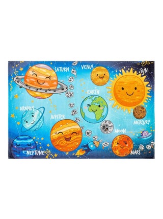 Tapis plat pour chambre d'enfant multicolore Solar