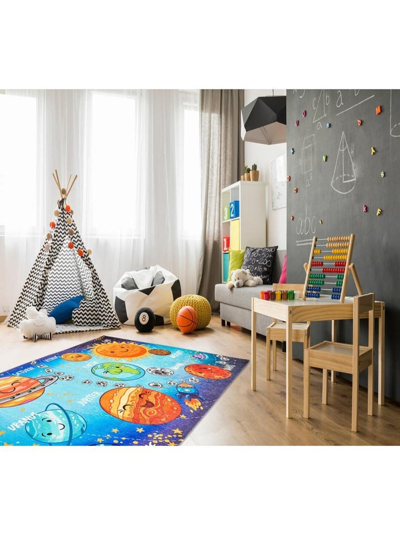 Tapis plat pour chambre d'enfant multicolore Solar Multicolore - Kiabi