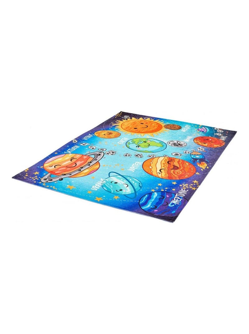 Tapis plat pour chambre d'enfant multicolore Solar Multicolore - Kiabi