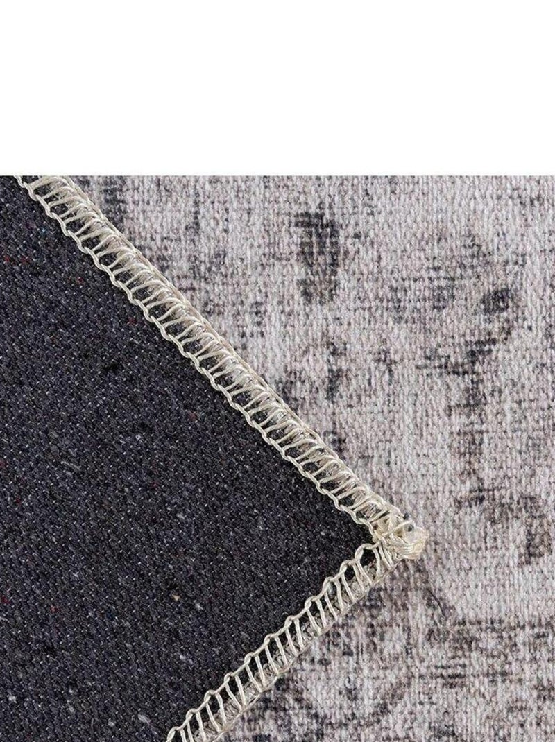 Tapis plat vintage rectangle rayé Lyz Gris - Kiabi