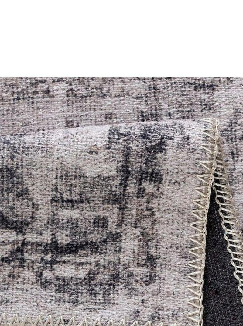 Tapis plat vintage rectangle rayé Lyz Gris - Kiabi