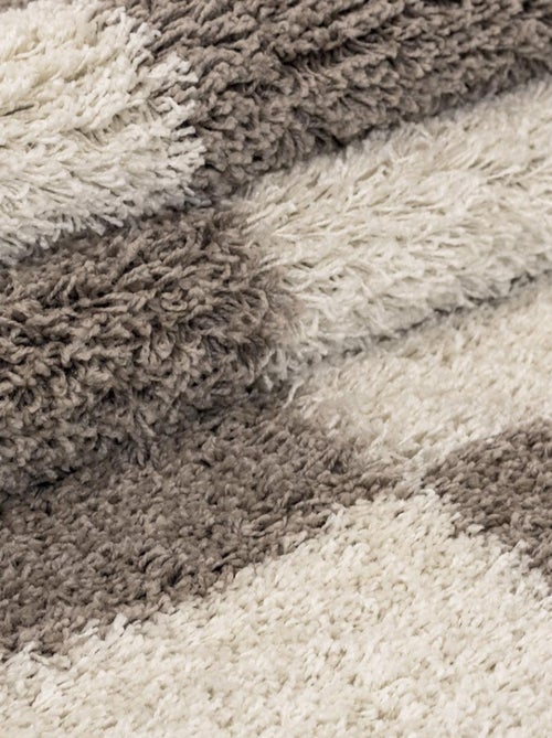 Tapis poils longs shaggy tissé motif géométrique RECTAN - Kiabi
