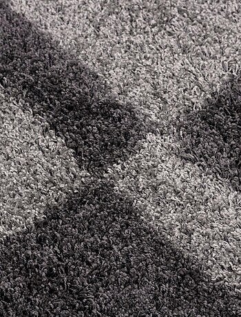 Tapis poils longs shaggy tissé motif géométrique RECTAN
