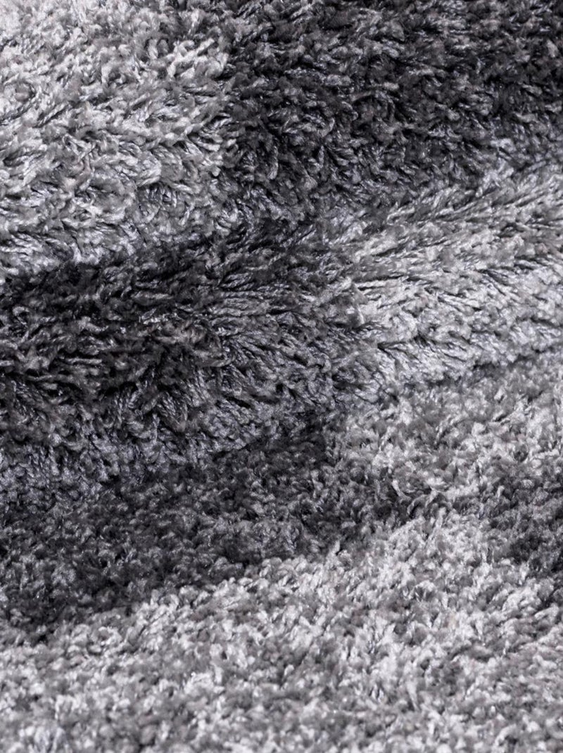Tapis poils longs shaggy tissé motif géométrique RECTAN Gris - Kiabi