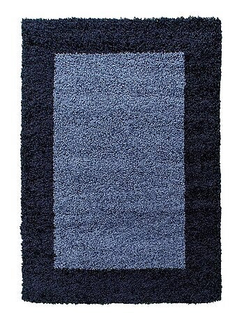Tapis poils longs shaggy tissé motif simple BORDURE