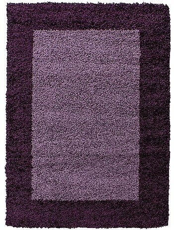 Tapis poils longs shaggy tissé motif simple BORDURE