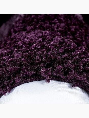 Tapis poils longs shaggy tissé motif simple BORDURE