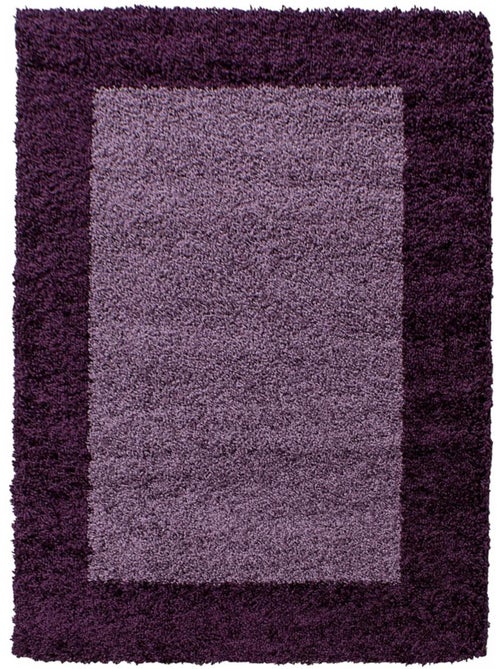 Tapis poils longs shaggy tissé motif simple BORDURE - Kiabi