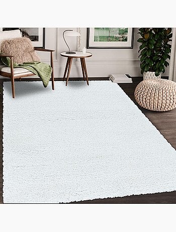 Tapis longs poils shaggy tissé motif uni UNI B