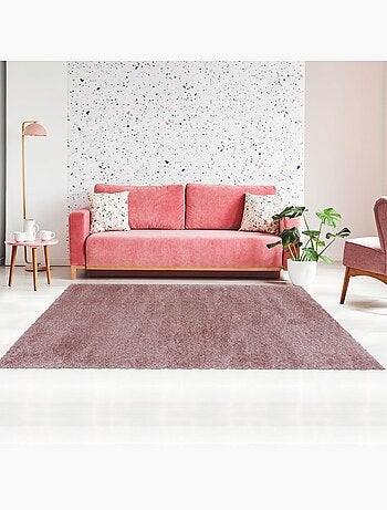 Tapis longs poils shaggy tissé motif uni UNI B