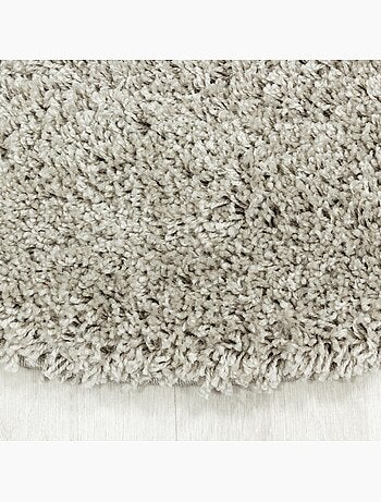 Tapis rond poils longs shaggy tissé motif uni UNI I