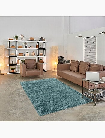 Tapis poils longs shaggy tissé motif uni UNI I