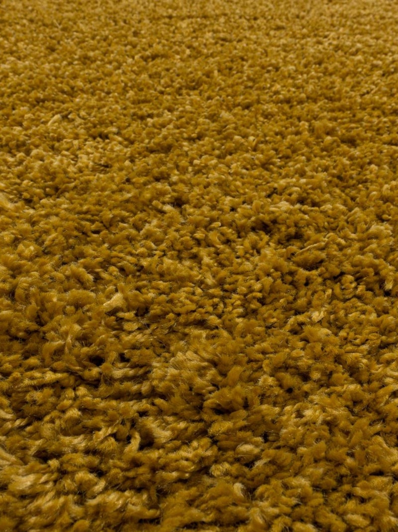 Tapis poils longs shaggy tissé motif uni UNI I Doré/or - Kiabi