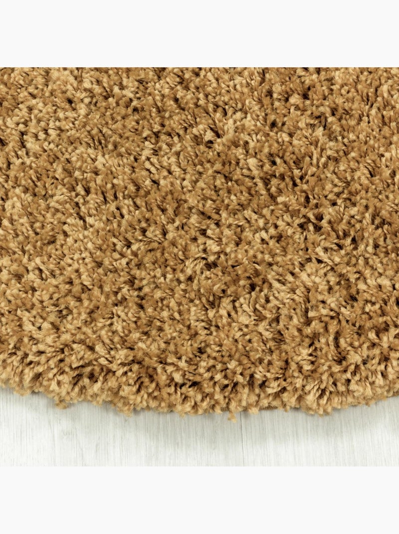 Tapis poils longs shaggy tissé motif uni UNI I Doré/or - Kiabi