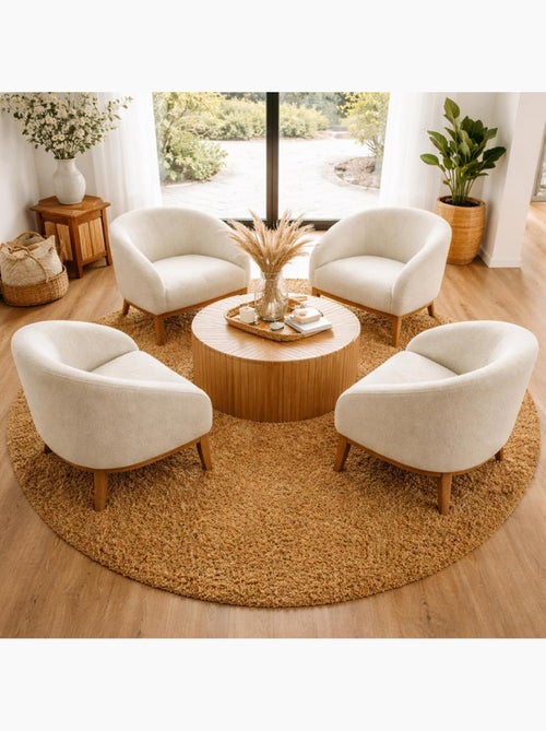 Tapis poils longs shaggy tissé motif uni UNI I - Kiabi