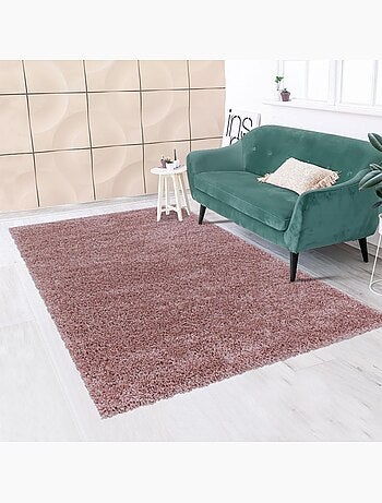 Tapis poils longs shaggy tissé motif uni UNI I