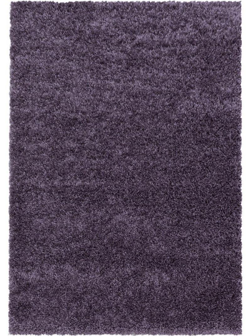Tapis poils longs shaggy tissé motif uni UNI I Violet - Kiabi