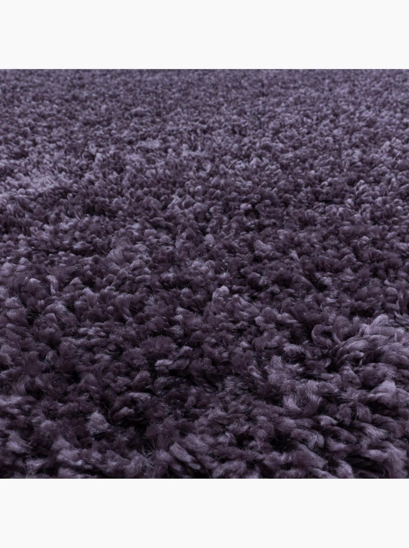 Tapis poils longs shaggy tissé motif uni UNI I Violet - Kiabi
