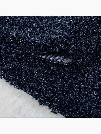 Tapis poils longs shaggy tissé motif uni UNI L