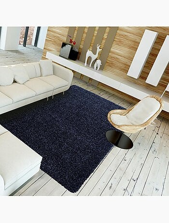 Tapis poils longs shaggy tissé motif uni UNI L