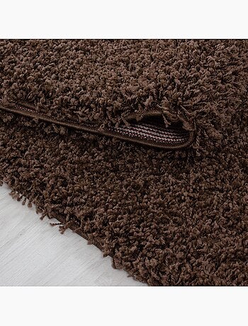 Tapis poils longs shaggy tissé motif uni UNI L