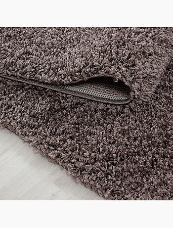 Tapis poils longs shaggy tissé motif uni UNI L